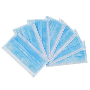 Disposable Blue Earloop Face Mask , Foldable Non Woven Fabric Mask
