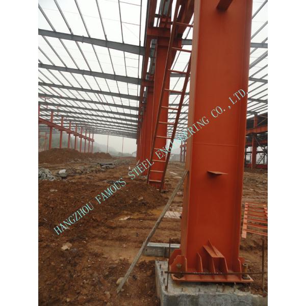 Buy Prefabricated ASTM 80 X 96 Industrial Steel Buildings Light Coated With Fireproof Painting at wholesale prices