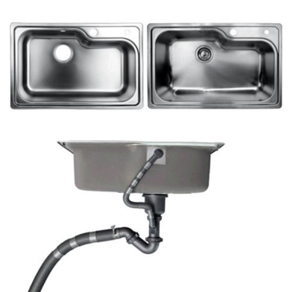 Buy Undermount Kitchen Bathroom Sinks With Single Bowl Brushed Metal Material at wholesale prices