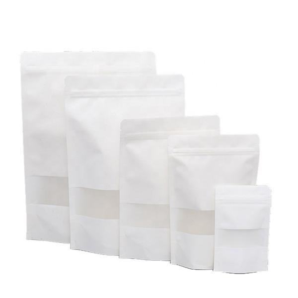 10*15 12*20 white kraft paper cashew nuts packaging doypack zipper bag