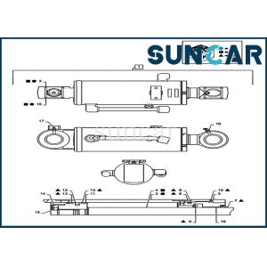 PX01V00043R200 Case Sealing Kit Dozer Cylinder Seal Kit Fits CX36B CX31B