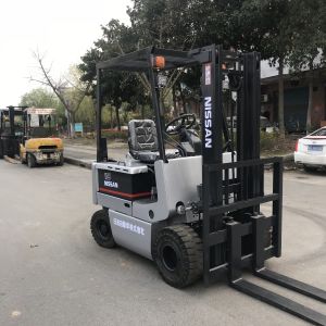 Quality Grey Used Nissan 1.5 Tons Electric Forklift Imported From Japan Max Lifting Weight 1500kg for sale