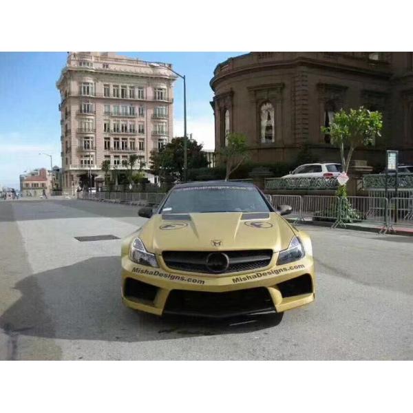 For Mercedes SL R230 Widebody Kit SL R230 Upgraded Misha Style Front and Rear Bumper Spoiler Widebody Kit