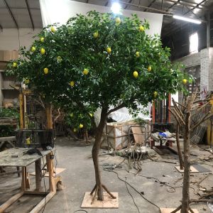 Green Branches Fake Lemon Tree For Party Wedding Festival Decoration