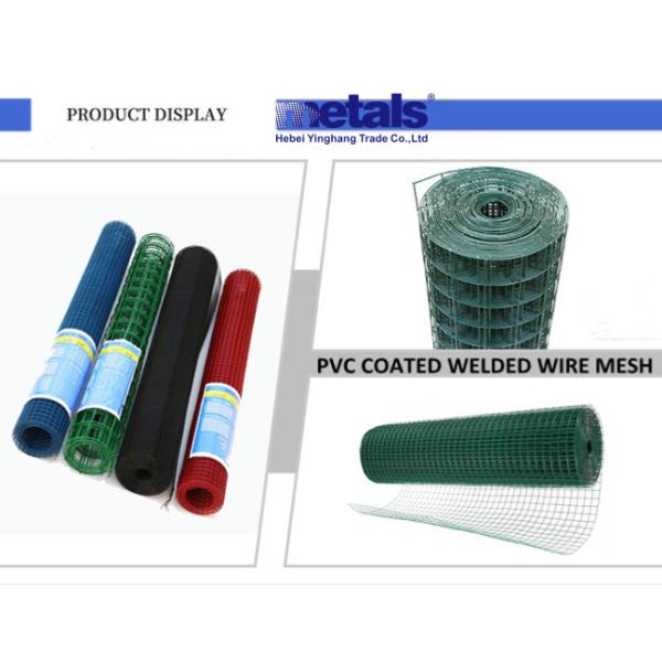 PVC Coated Welded Mesh Panels Iron Wire Fence Green 1/2 Inch 4 Ft