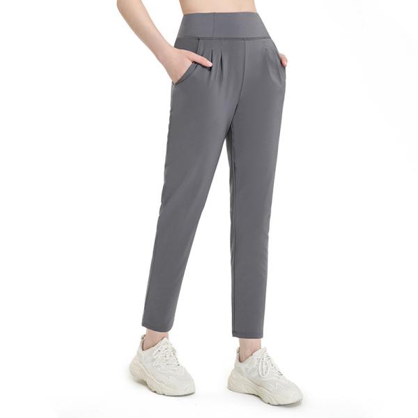 Buy Casual Straight Nylon Pocket Yoga Pants Nude Sports Leggings at wholesale prices