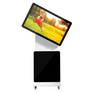43" 1920x1080 Lcd Wifi 4G Rotating Advertising Kiosk