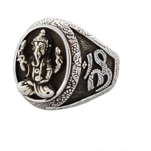 China Thai 925 Silver Gold Tone Retro Womens Mens Buddhist Fashion Jewelry(036389W) on sale