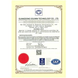 Shenzhen Douwin Technology Co., Ltd. Certifications