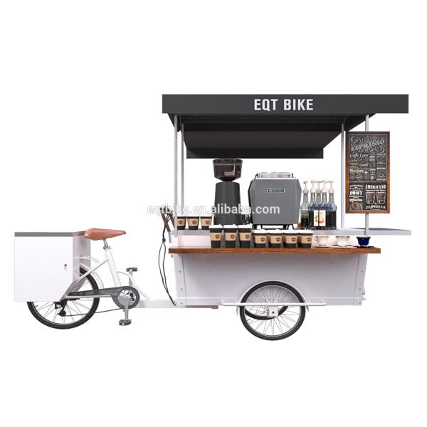Buy Box Structure Mobile 25° Climbing Tricycle Coffee Cart at wholesale prices