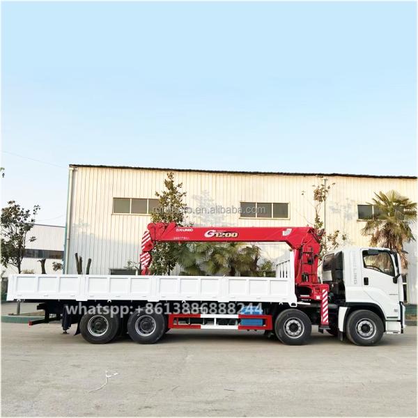 I SUZU GIGA Cargo Truck With UNIC 12 Ton 4 Section Arm Crane Truck-mounted Crane Lifting Truck