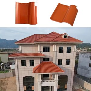 China Spanish S-Shape Ceramic Roof Tiles High Grade Ceramic Rust Red Ideal For Sloped Roofs on sale