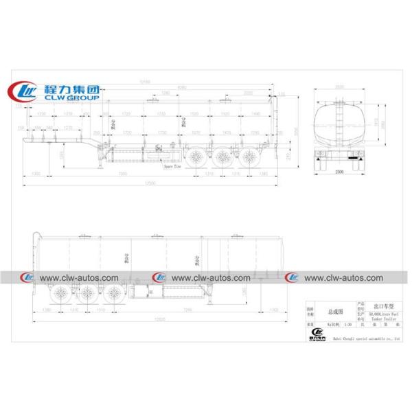 50k liters oil tanker trailer16