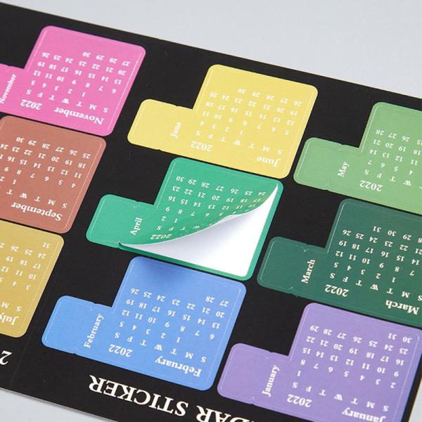 Calendar Stickers Monthly Planner Gift for Journal Notebook Agenda Style Memo Pads