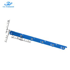 High - Load Double Hinge Chain with POM Plates and Stainless Steel Axles for