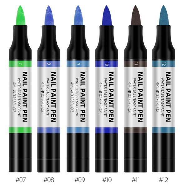 new 24 color 3D Drawing Nail Painting Pen Manicure Diy Waterproof Nail Art Polish Paint Graffiti Pen