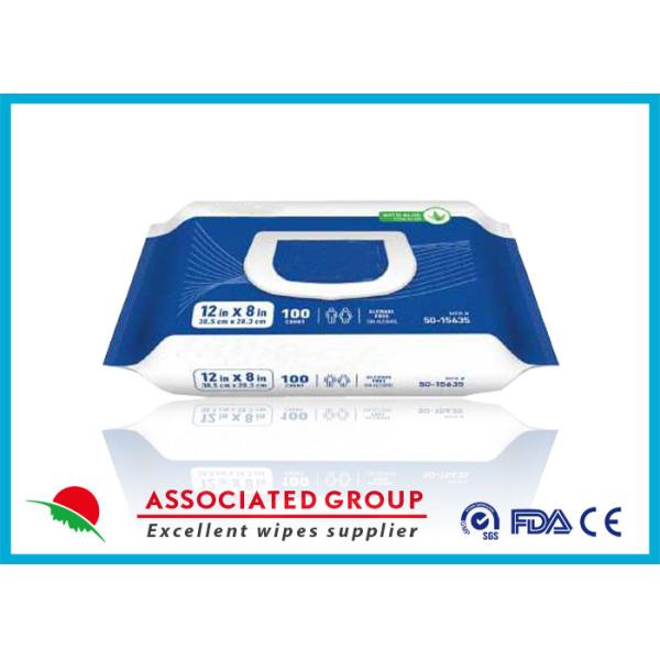 Buy Natural Disposable Adult Wet Wipes , Nonwoven Spunlace Wipes at wholesale prices