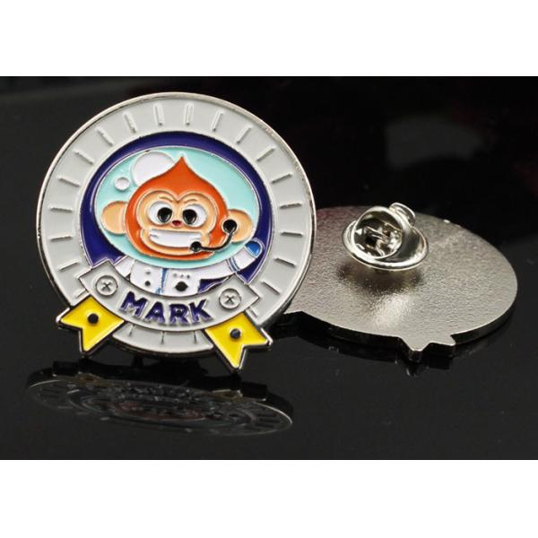 Customized school brooch pin cartoon stamping paint animal monkey electroplating