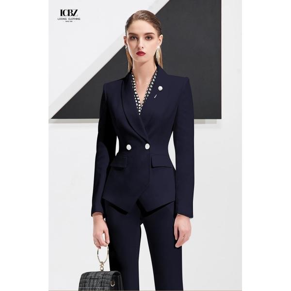 Customized Navy Ladies Office Formal Suits Set for Women Upgrade Your Office Wardrobe