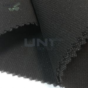 Black Color Woven Interlining Napping PA Adhesive Tricot Interlining For Suit