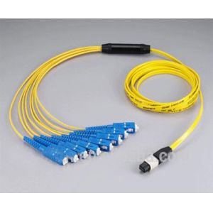 Quality Yellow Breakout Mpo - Sc Fiber Optic Patch Cord 8 Cores Telcordia Standard for sale