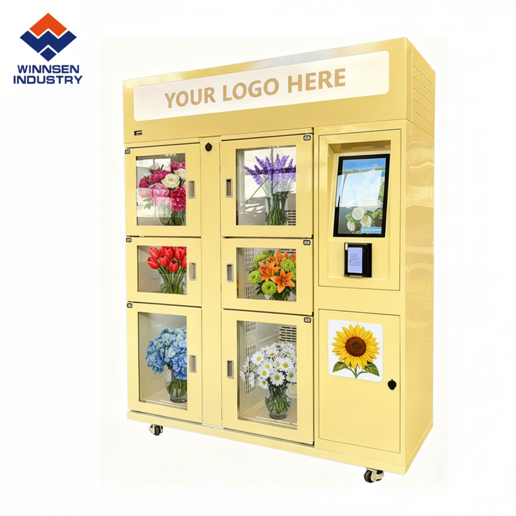 Automatic Flower Dispenser with 12mm Thick Insulation Material R134a Refrigerant