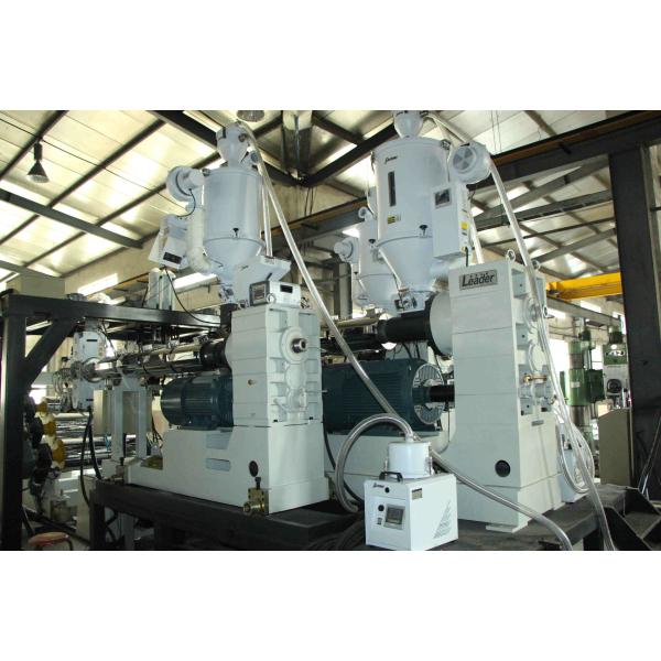 PVC PMMA Corrugated Roofing Plastic Sheet Extrusion Line , Glazed Tiles Machine