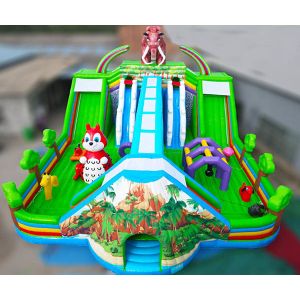 Fireproof Animal Kids Inflatable Bouncer 55mm PVC Material Digital Printing