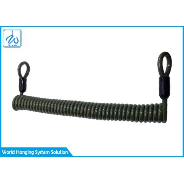 Buy Custom Coating PVC Extension Spring Safety Cable / Multi Tool Lanyard at wholesale prices