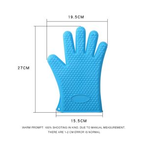 Heat Resistant Oven BBQ Grilling Cooking Kitchen Silicone Gloves