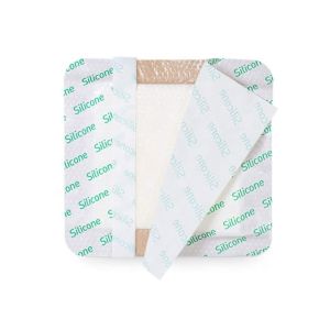 Silicone Foam Dressing 3 X 3 Inch Square Silicone Adhesive with Border Sterile