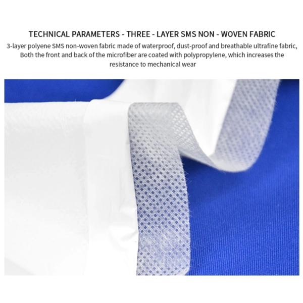 Lightweight Disposable Isolation Gown , Disposable Non Woven Isolation Gown