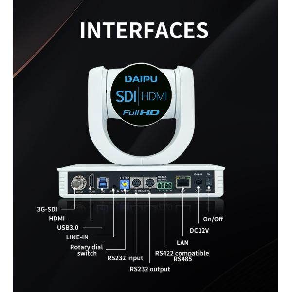 PTC-12S PoE HD-MI 3G-SDI USB 1080P60 HD IP Auto Tracking PTZ Camera for Broadcasting