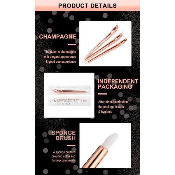 Champagne Disposable Microblading Pen For Eyebrow Tattoo