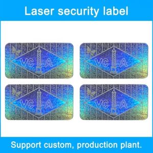 Security Tamper Evident Label Hologram Silver Scratch Off Stickers
