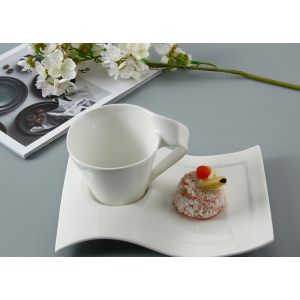 China White Porcelain Ceramic Espresso Coffee Set Cup And Saucer on sale