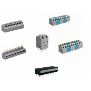 2P-28P Pitch 3.50mm 300v Spring Type Terminal Block 45 Degree Wire Inlet