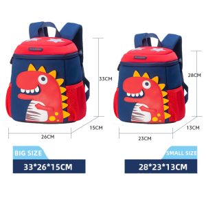Kindergarten Waterproof Kids Backpack Mochila Dinosaur 3D Cute Cartoon Toddler