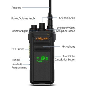 Chierda TC368 Plus UHF Waterproof Walkie Talkie 10KM Range
