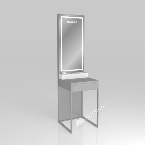 Buy GDR04-CZ-B06 Makeup Wall Experience Mirror with Sandblasted White Light and Grey Glass Top for Cosmetics Brand Boutiques at wholesale prices