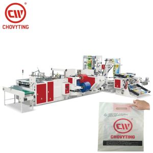 China Soft Loop Handle Side Seal Bag Making Machine 100pcs/min on sale