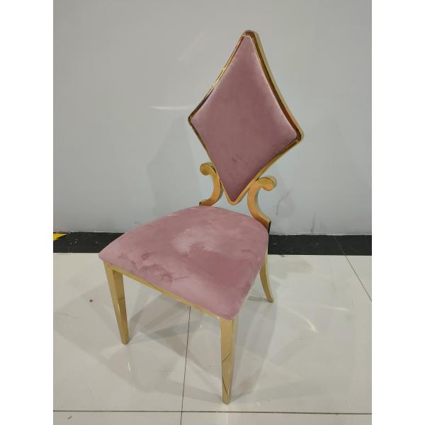 Flannel Stainless Steel Leg Dining Chairs