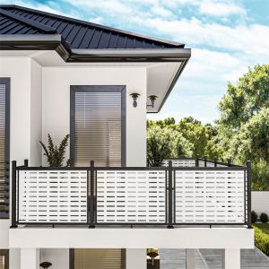 White Stair Balustrade XY-PF036 for Deck Balcony Stairs