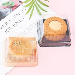 Single Square Mooncake Disposable Plastic Meal Tray