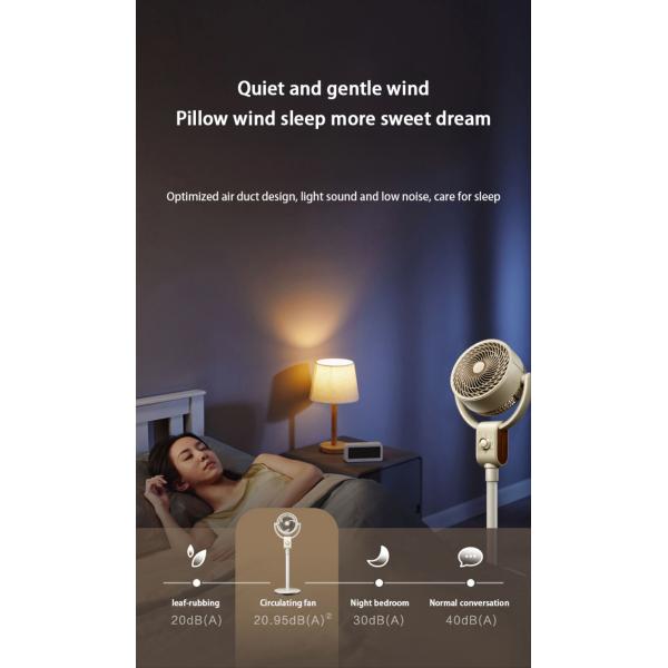 Voice AI Control Electric Stand Fan for Air Cooling and Air Circulation in Bathrooms