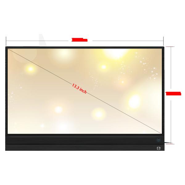 178 Degree Full View 72% Color Gamut 13.3 Inch Portable FHD Monitor