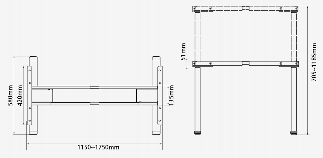 Jarshan Standing Desk Frame