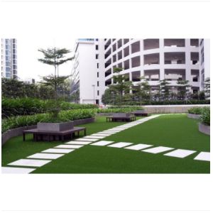 SGS Cesped Artificial Landscape Turf Grass For Garden Good Resilience