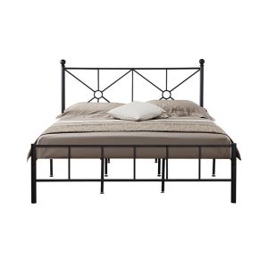 Bedroom 0.6mm Thickness 10.24inches Metal Double Bed