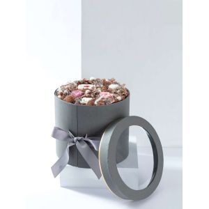 Double Layer Flower Package Custom Round Rotation 2 Two Dual Rotatable Gift